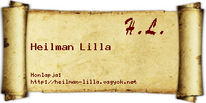 Heilman Lilla névjegykártya